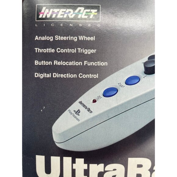 Ultra Racer Steering Controller Sony Playstation 1 PS1 New Open box - Picture 6 of 9